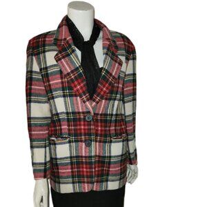 Vintage Compagnie Internationale Express Plaid Boyfriend Jacket Size XS